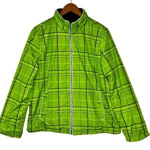 ZeroXposur Girl’s Jacket Soft Shell Fleece Lined Reversible Size Large Green